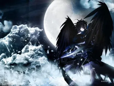 ангел с черными крыльями | Anime fallen angel, Dark angel wallpaper, Dark  anime