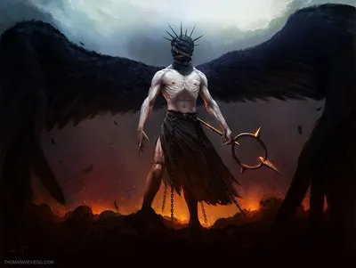 Мужчина ангел с чёрными крыльями …» — создано в Шедевруме
