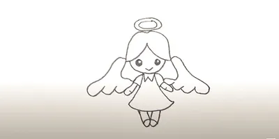 Детские рисунки ангелов с крыльями красивые (45 фото) » рисунки для  срисовки на Газ-квас.ком
