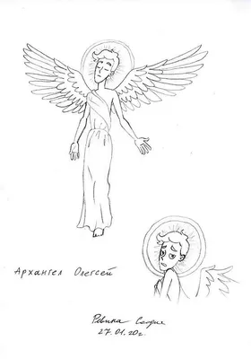 Рисунки ангела для срисовки (35 фото)