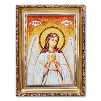 Икона Ангела Хранителя ручной работы 22 на 17 см, арт. АХ-002 -  Православные иконы и кресты ручной работы