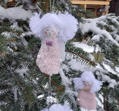 Ангелочки - Рождественский декор на елку. Идея для декора. | Юлия Жданова |  Дзен