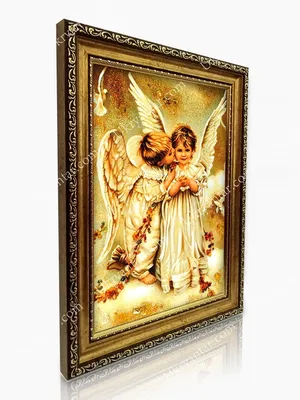 Ангелочки | Купить картину с ангелочками в янтаре — Ukryantar