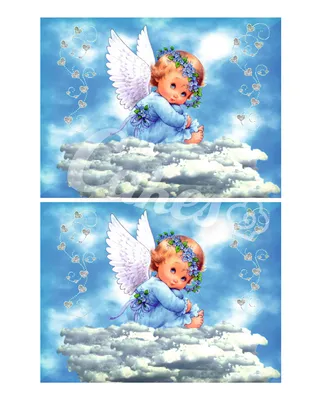 Фреска и фотообои Ангелочки в облаках (4843)