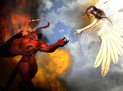 Ангел и демон | Демоны, Ангелы и демоны, Фоновые изображения