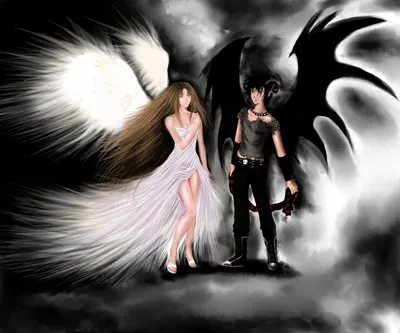 Мультяшный ангел и демон - 54 фото