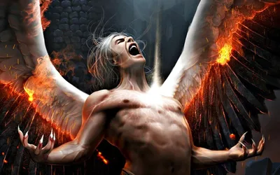 Ангел демон крыльев кровавый фон Обои Изображение для бесплатной загрузки -  Pngtree