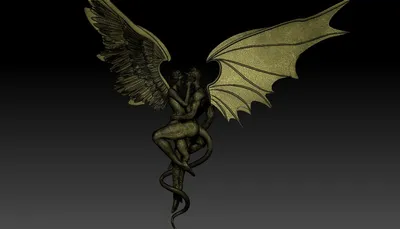 Демон и ангел стоковое фото. изображение насчитывающей ад - 33994744