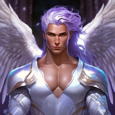 Мужчина ангел-хранитель, в рубашке, …» — создано в Шедевруме