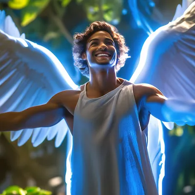 Мужчина Ангел хранитель добра и …» — создано в Шедевруме
