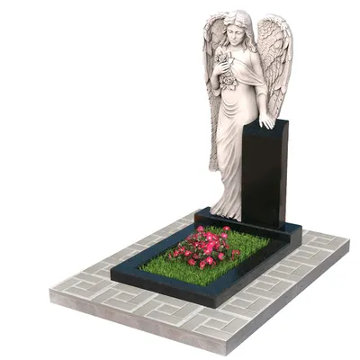 Купить памятник Крылья Ангела на кладбище недорого предлагает мастерская в  СПб
