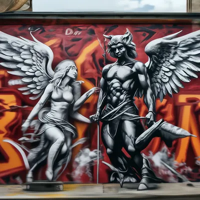 Ангел вернулся. Пензенцы снова увидели полюбившееся граффити с врачом | РИА  Пензенской области