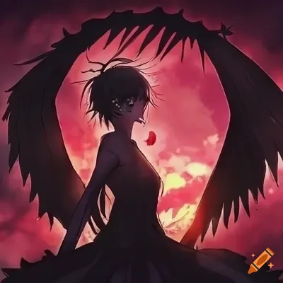 Love and jealousy depicted in an anime-inspired track cover with angels and  demons on Craiyon