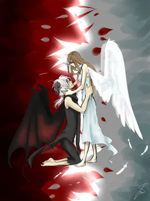 Ангел и демон аниме парни - 35 фото