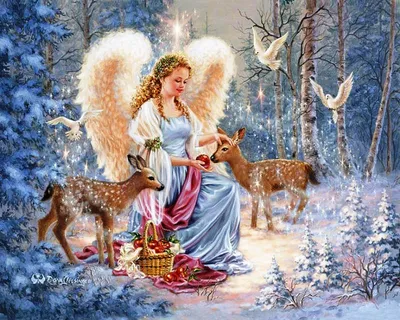 Christmas Angels. Ангелы Рождества. PNG. | Ангел, Рождество, Праздничные  открытки