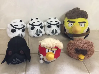 LOT OF 7 PLUSH ANGRY BIRDS TOYS STAR WARS PIGs | eBay