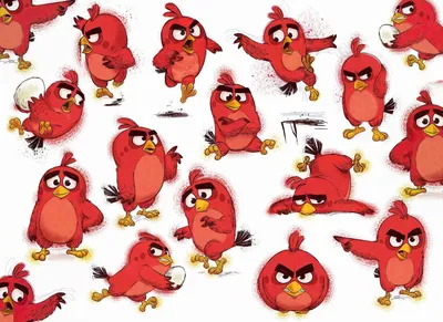 Рэд из Angry Birds, катается на …» — создано в Шедевруме