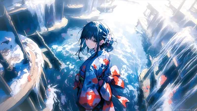 Anime boy, fishing, jacket, blue eyes, Anime, HD wallpaper | Peakpx