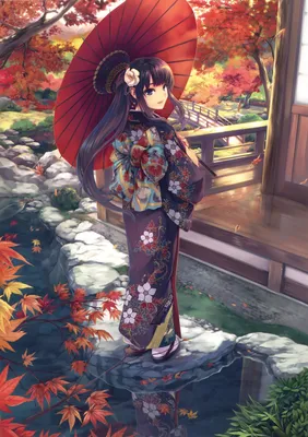 Обычные японские девушки в традиционных праздничных нарядах | Пикабу