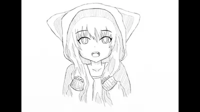 рисуем аниме девушку / fast draw anime girl (3) - YouTube