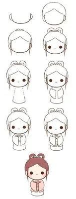 Как нарисовать аниме девушку в пижаме для начинающих