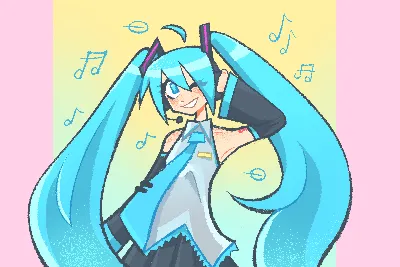 Cute hatsune miku anime style on Craiyon