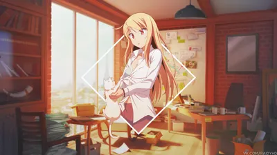 Обои на рабочий стол Mashiro Shiina / Маширо Шина из аниме Sakurasou no Pet  na Kanojo / Кошечка из Сакурасо, by kyuubi3000, обои для рабочего стола,  скачать обои, обои бесплатно