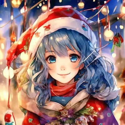 MIKA_STORE Новогодние открытки аниме Подарок на Новый год
