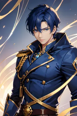 аниме — стиль изображения мужчины в синей форме с мечом, красивый парень в  арте убийцы демонов, Прекрасный принц, Аниме красавец, красивый принц -  SeaArt AI
