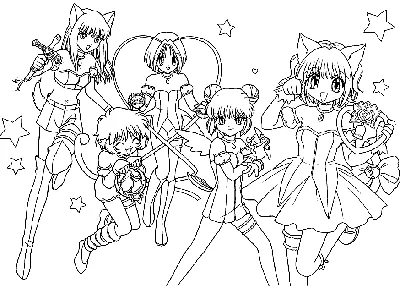 Раскраски Аниме девушки феи няшки парни кошки ангелы любовь демоны вампиры  для девочек распечатать бесплатно