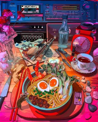 Эстетика аниме. Еда | Anime, Aesthetic anime, Food wallpaper