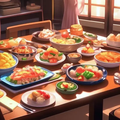 Картина интерьерная на дереве интерьер кафе ресторан азиатская кухня аниме  еда anime food - 5732 - купить по низкой цене в интернет-магазине OZON  (558837298)