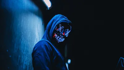МИКОЛАЙВ, УКРАИНА - 29 сентября 2017: Аноним в маске Гая Фокса на черном  фоне :: Стоковая фотография :: Pixel-Shot Studio