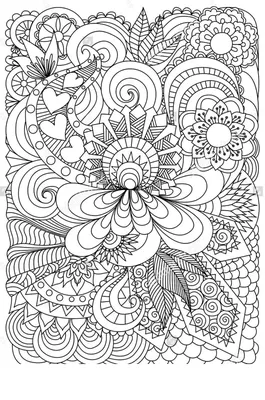 Coloring book page with unicorn and floral motifs. Antistress coloring book  page. 4570348 Vector Art at Vecteezy