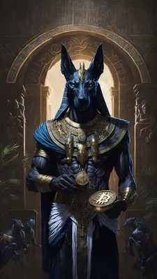 Portrait of the ancient Egyptian god of death, Anubis. AI Stock  Illustration | Adobe Stock