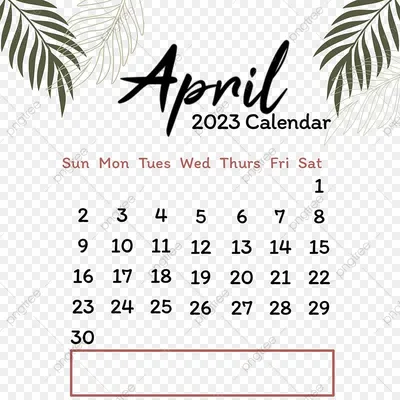 Обои и календарь на апрель