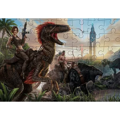 Пазл Картонный 29x20 см ARK Survival Evolved (арк, сурвайвал эволвд,  динозавры, выживание, мир юрского периода) - 10 - купить с доставкой по  выгодным ценам в интернет-магазине OZON (242984399)