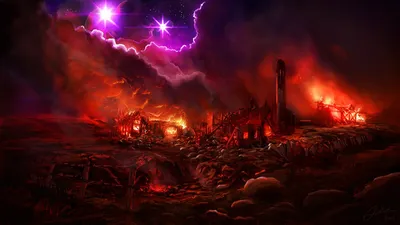 Ангел огня Армагеддона в заброшенном городе Иллюстрация штока - иллюстрации  насчитывающей покинули, разрушенный: 164683859