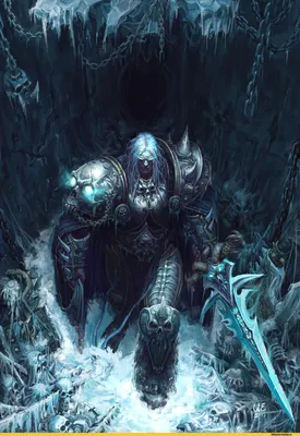 Arthas Menethil :: Lich King :: Warcraft (Варкрафт) :: Blizzard (Blizzard  Entertainment, Близзард) :: Игровой арт (game art) :: Мрачные картинки ::  красивые картинки :: Fantasy (Fantasy art) :: Lich King- Arthas ::