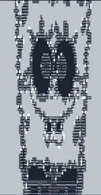 Egg With Face As ASCII Image | ASCII Art Attack