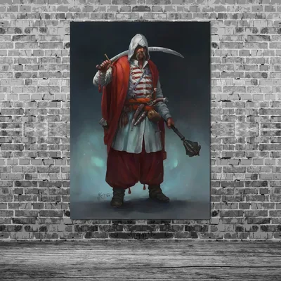Плакат \"Казак-асассин, Кредо ассасина, Assassin's Creed\", 60×43см  (ID#776570171), цена: 190 ₴, купить на Prom.ua