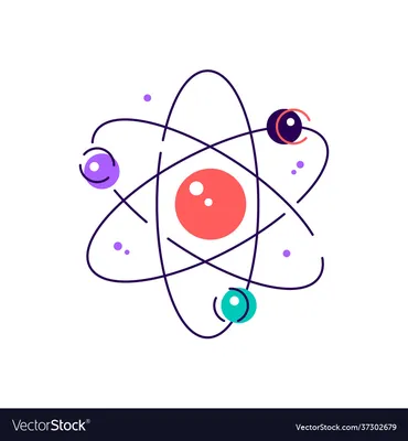 Oxygen atom on a white background Stock Illustration | Adobe Stock