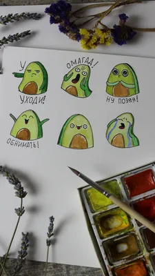 Симпатичный рисунок авокадо каракули | Премиум векторы