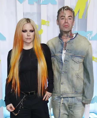 Avril Lavigne and Tyga Wear Leather Outfits at Paris Fashion Week