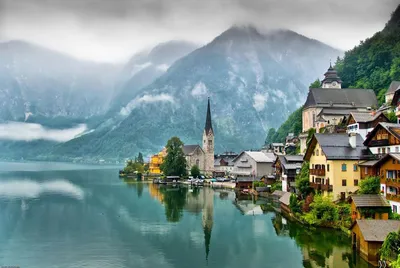 Фотообои Озеро в Австрии на стену. Купить фотообои Озеро в Австрии в  интернет-магазине WallArt