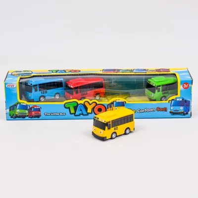 Тайо особый игрушечный набор \"маленький автобус - друзья\" сет 5. Набор из  4-х игрушек (Буба, Тони, Биг и Люси) - Mир Kорейских Tоваров