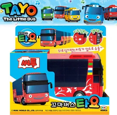 Автобус 1000toys из мультика Тайо синий цвета инерционный - купить в Играем  с удовольствием, цена на Мегамаркет