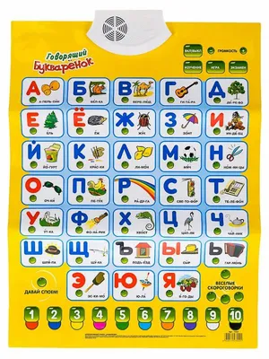 LuckyFamily Говорящая азбука / алфавит плакат /азбука для малышей