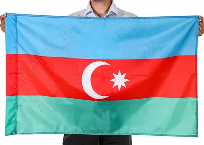 Флаг азербайджана, трехмерный флаг и цветной фон. | Премиум Фото
