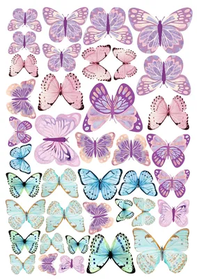 Бабочки на торт картинка